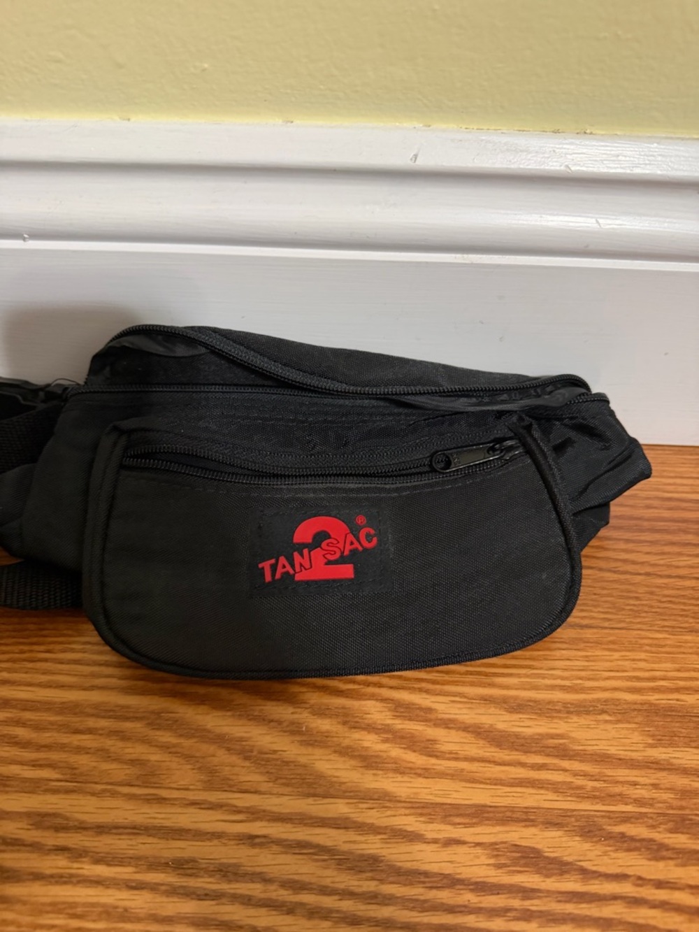 Vintage 90s Tan Sac 2 Black Fanny Pack - Multi-Pocket Hip Bag - Gorpcore Style